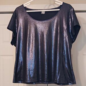 3/$18 or 5/$25 - Venus Black/Gray Short Sleeve Top Size XL